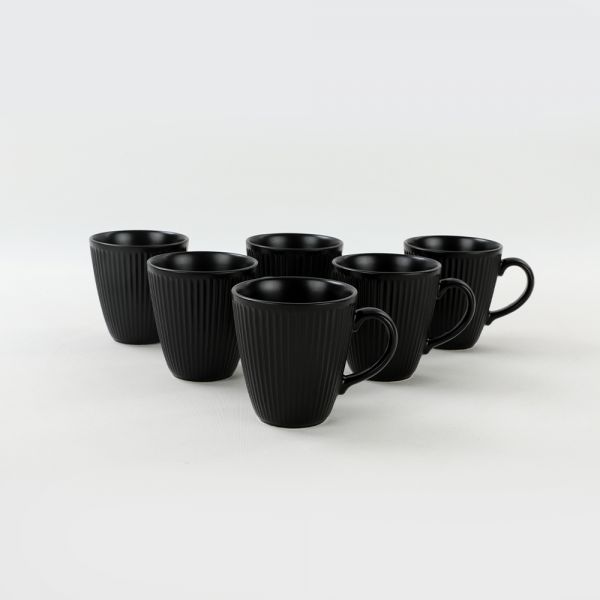 Matte Black Myra Mug 10 Cm 6 Pieces | ceramics