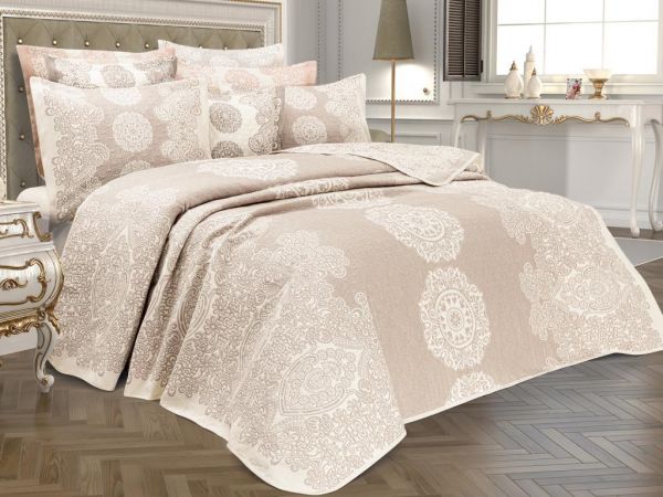 Parure de lit simple Venezia Stella Marron clair