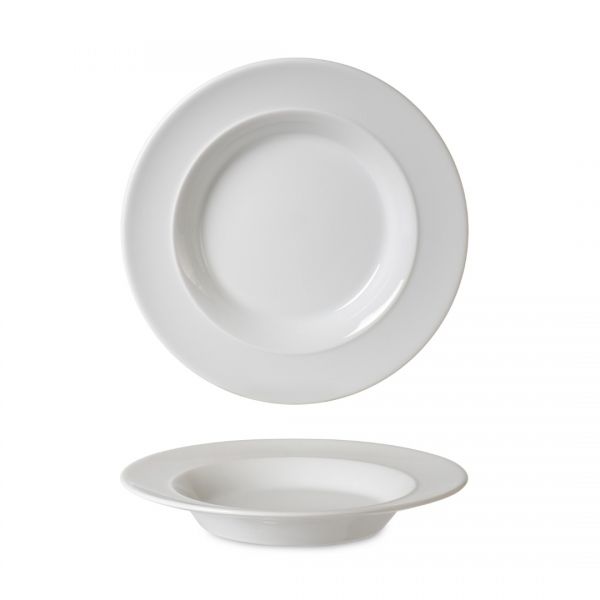 İpek Züccaciye| 23 cm Porselen Beyaz Çukur Tabak