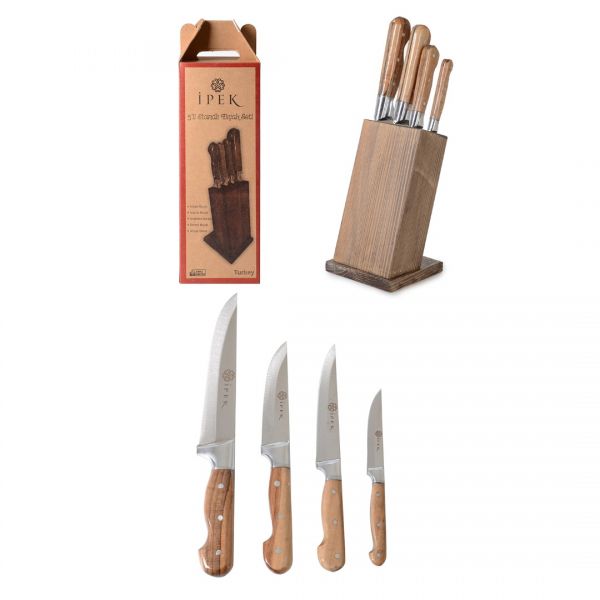 İpek Züccaciye | 5 Parça Takozlu Bıçak Seti