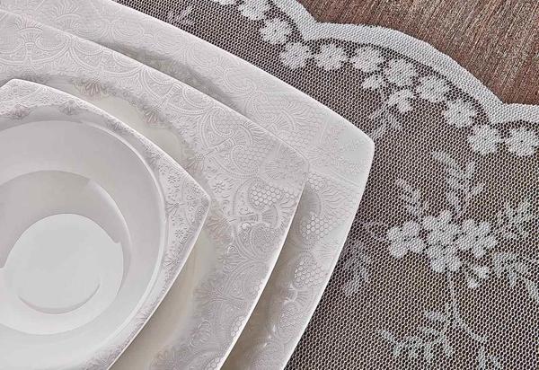 Neva Hale 85 Parça Bone Premium Porselen Yemek Takımı | 12 Kişilik | N1189