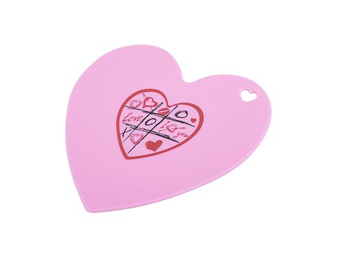 012-01-pink heart shaped trivet 17.8x20cm