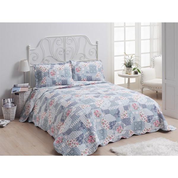 Anatolia Tex Kapitoneli Çift Kişilik Yatak Örtüsü Seti-12543-02