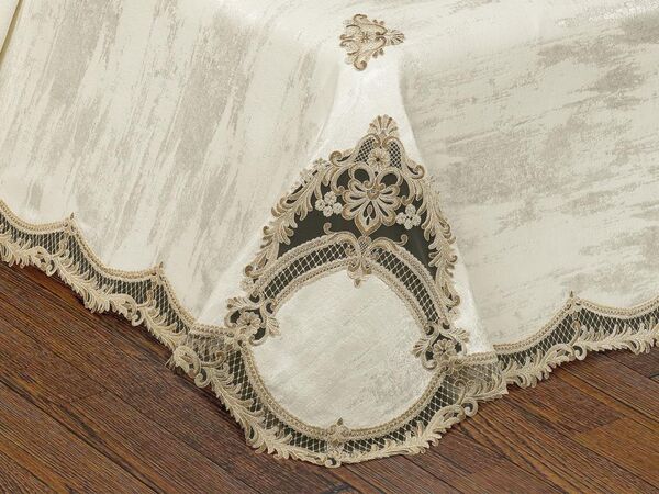 French Lace Elfin Double Bedspread Cream