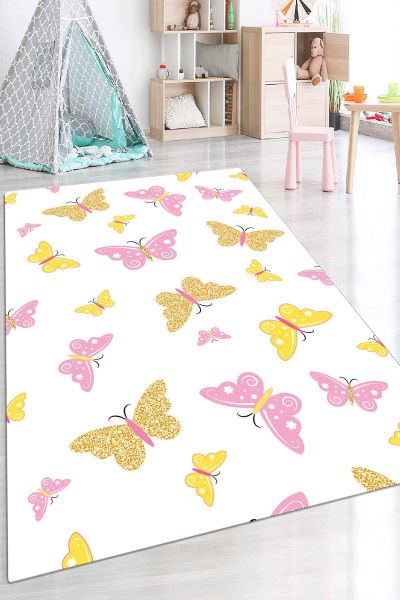 Birkilim Yıkanabilir Dekoratif Halı İpeksi Kaymaz Taban | MLN-IP-HP-605