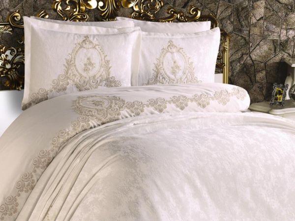 Dowry Land Lily Ensemble de Mariée 7 Pièces Crème-Cappuccino