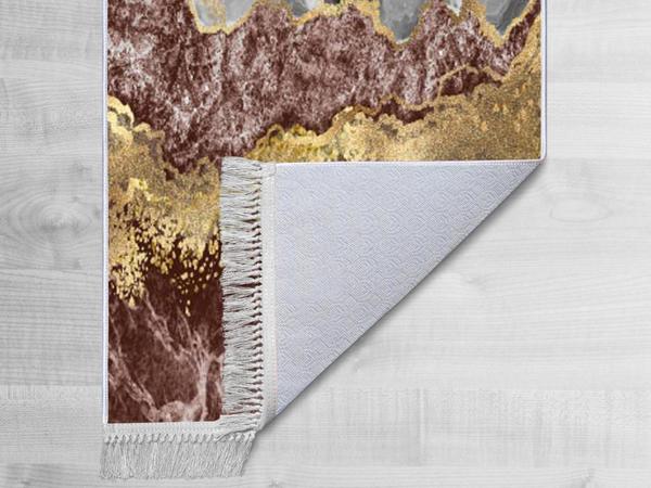 Tapis Velours Imprimé Numérique Base Antidérapant Lava Life Gold 180x280 cm