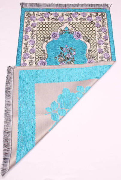 Lux Gulce Chenille Prayer Rug - 0260 - Turquoise Color