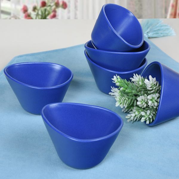 Mat Efe Mavi Miska Çerezlik 12 Cm 6 Adet | Keramika
