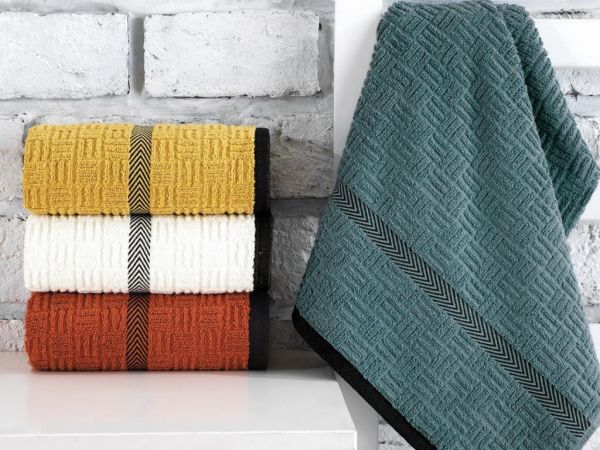 طقم 4 مناشف من Cottonbox Road Jacquard