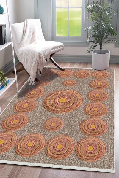 Birkilim Yıkanabilir Dekoratif Halı İpeksi Kaymaz Taban | MLN-IP-SD-372