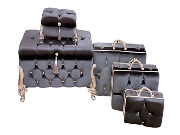 Avangarde Lux 5 Piece Dowry Chest Bag Set رمادي