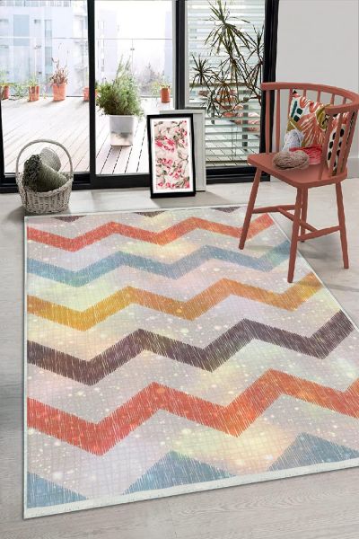 Birkilim Yıkanabilir Dekoratif Halı İpeksi Kaymaz Taban | MLN-IP-HS-165