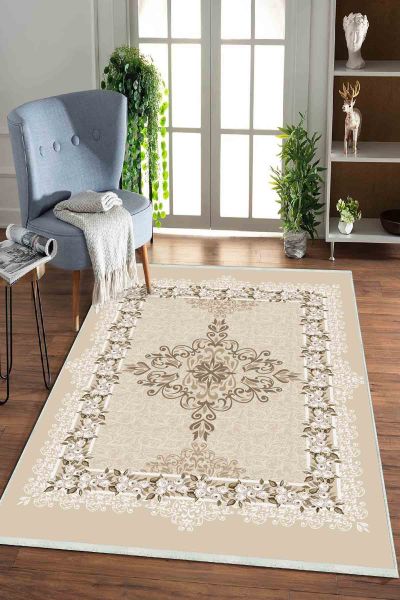 Birkilim Yıkanabilir Dekoratif Halı İpeksi Kaymaz Taban | MLN-IP-HK-0140