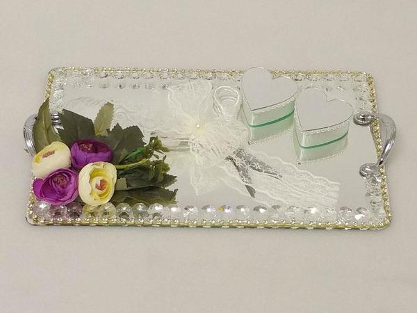 علبة دائرية كريستال مربعة