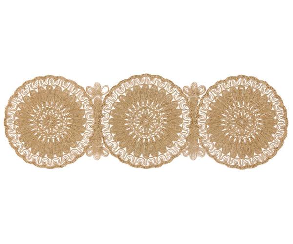 Anglez Kordone İşlemeli Lüx Midi Runner Cappucino