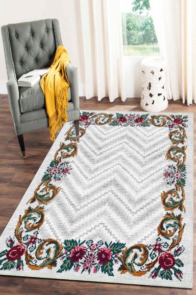 Birkilim Yıkanabilir Dekoratif Halı İpeksi Kaymaz Taban | MLN-IP-SD-238