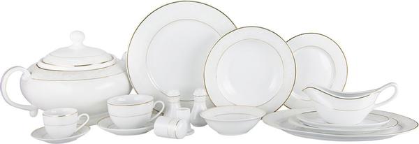 Dekonaz Amberea 85 Parça Yuvarlak Porselen Yemek Takımı | 12 Kişilik