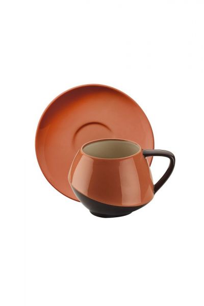 Aura Çay Takımı Siyah-Krem-Bej-Kırmızı