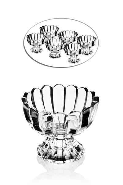 Queen's Kitchen | Lüx 6 Adet Kristal Cam Ayaklı Çerezlik