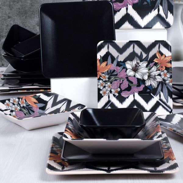 Purple Yemek Takımı 24 Parça 6 Kişilik - 17924 | Keramika