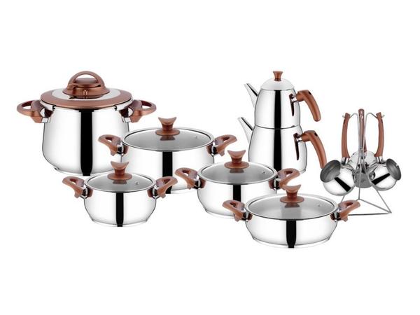 Ventus 18 Parça Çeyiz Seti Bakır | Paslanmaz Çelik | TAC-4705