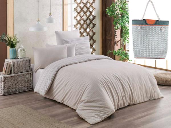 Soley Çanta Hediyeli Çift Kişilik Nevresim Takımı Arlen