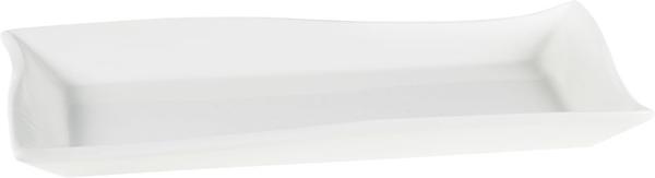 Dekonaz Porselen Kayık Servis Tabağı 15x30cm | Beyaz