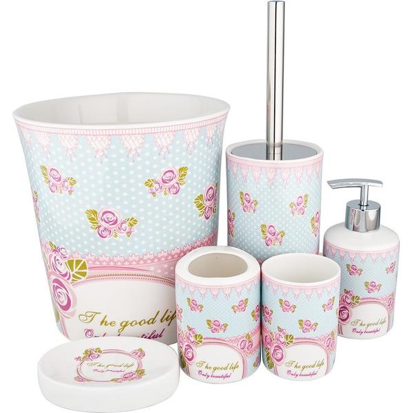 Almina New Bone Banyo | WC Takımı | Pembe | 6 Parça | Al-0115-1