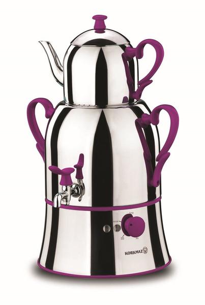 Korkmaz Nosta 3,9 lt. Elektrikli Semaver - Mor