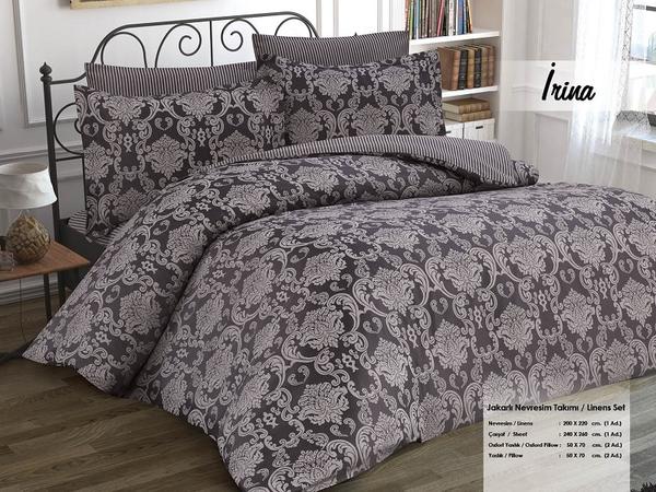 طقم غطاء لحاف بلاتينيوم مزدوج من مينتيكس - أسود إيرينا