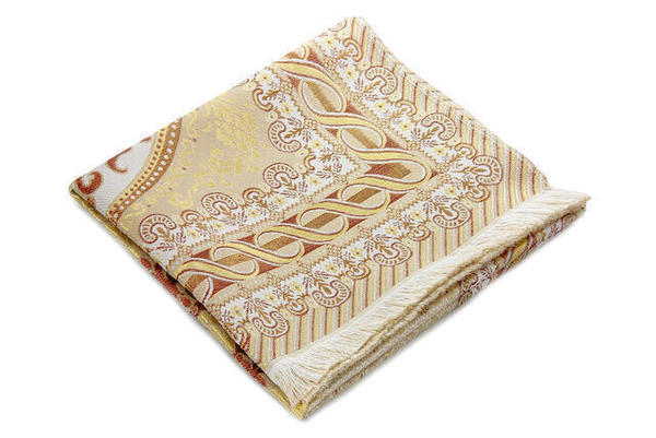 سجادة صلاة من الحرير لون برتقالي
