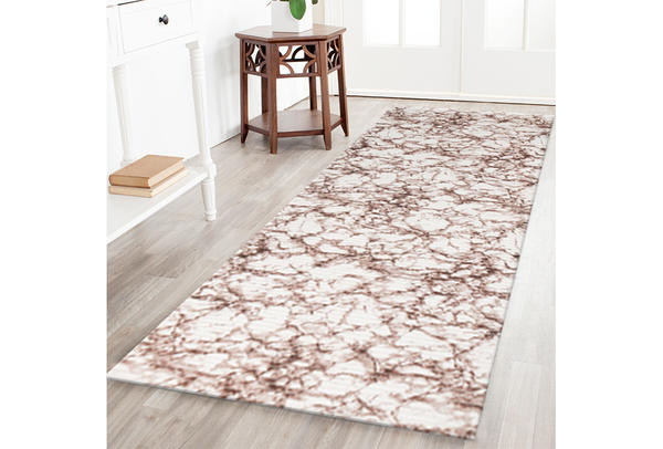 Aquamat Decorative Bath Mat | Polyester | Brown | 65cm | Aquamat-0001