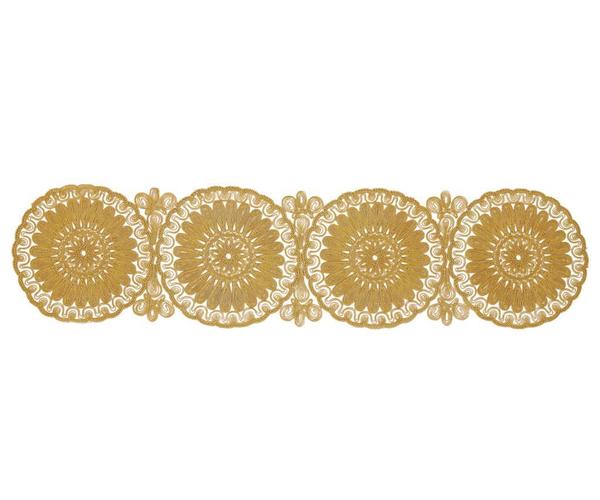 Anglez Kordone İşlemeli Lüx Maxi Runner Gold