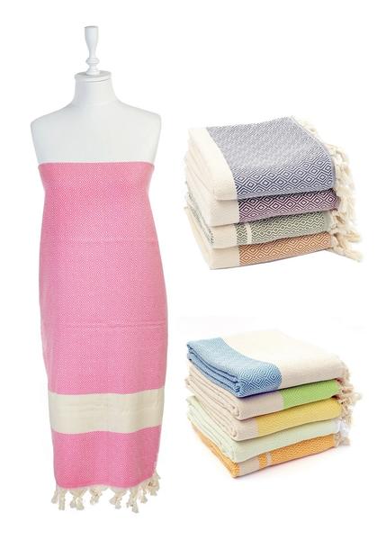 Minteks 100x180 Diamant Peshtemal-Weiß