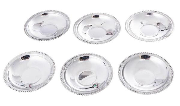 Zarif Çay Tabağı Seti Yuvarlak İşlemeli 6 Parça | ZRF-0005