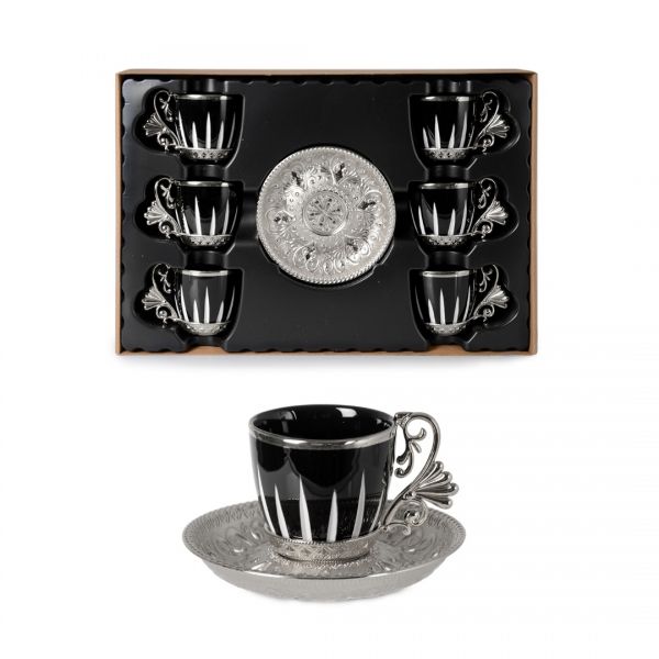 İpek | Taç LaL Elegans 6'lı Kahve Seti | 12-007-BK6-
