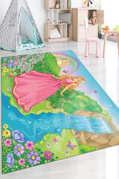 Birkilim Yıkanabilir Dekoratif Halı İpeksi Kaymaz Taban | MLN-IP-HP-641