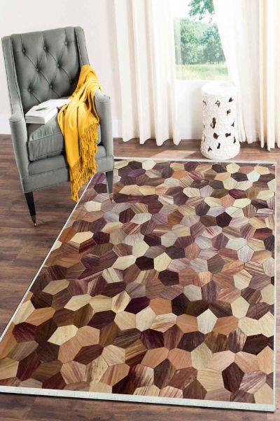 Birkilim Yıkanabilir Dekoratif Halı İpeksi Kaymaz Taban | MLN-IP-SD-165