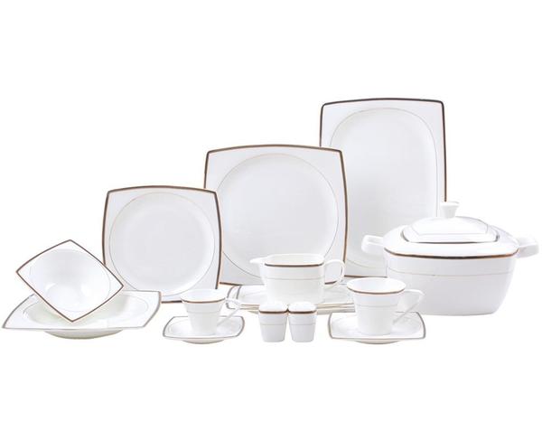 Schäfer TY-Shape 83 Teiliges Tafelservice Set | Braune Streifen | 33441 