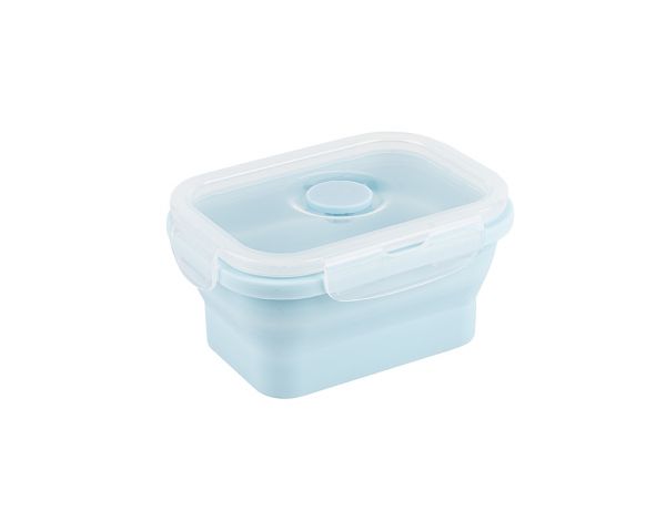 Tantitoni | Katlanabilir Mavi Silikon Beslenme Kabı 13x10 cm