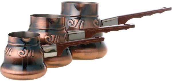 Almina Kupfer Kaffeekannen Set | 3 Teilig