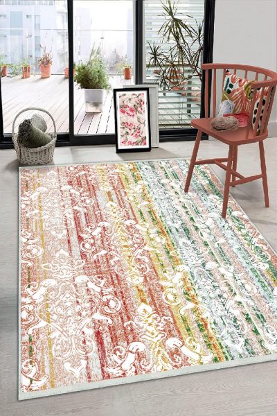 Birkilim Yıkanabilir Dekoratif Halı İpeksi Kaymaz Taban | MLN-IP-HS-333