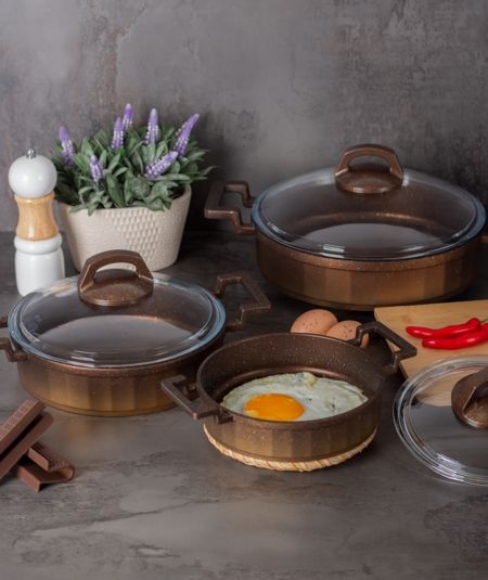 Acar Cuisine | Cast Prestige Brun Casting Sahan Set 3 Pcs.