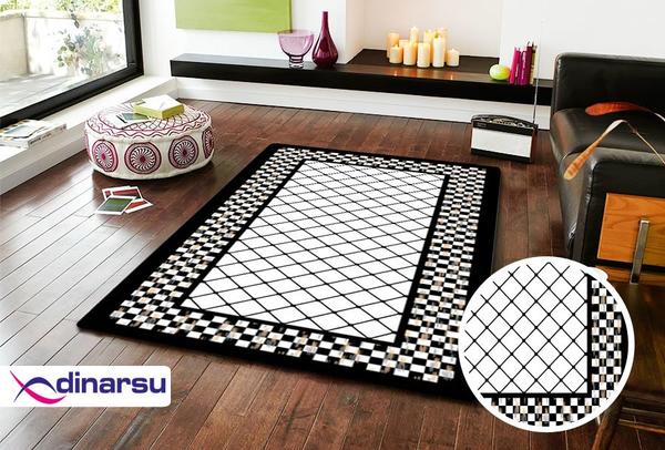 Dinarsu Yıkanabilen Halı | Sunshine | Siyah | 1109-Black