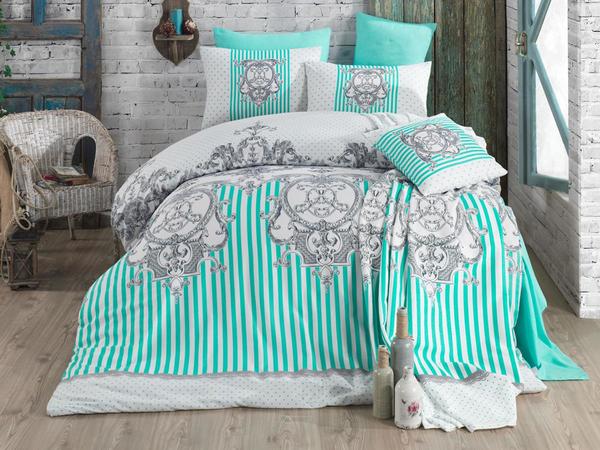 Marsala Çift Kişilik Nevresim Takımı Mint