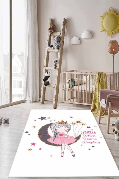 Birkilim Yıkanabilir İpeksi Kaymaz Taban Çocuk Odası Halısı | MLN-IP-HT-1100