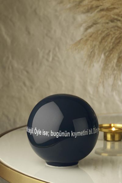 Kütahya Porselen Modern 14 cm Küre Lacivert 10962