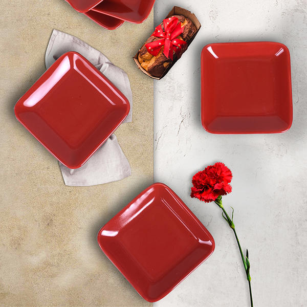 Kırmızı Plaza Çerezlik / Sosluk 11 Cm 6 Adet | Keramika