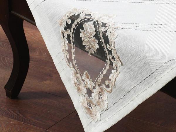 Rana Kare Şömen Tablası Ekru Pudra